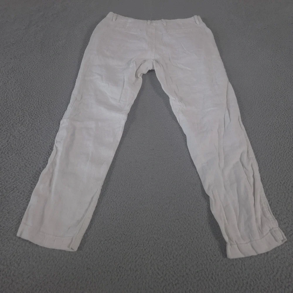Zara Pants Mens 32x29 Tapered Leg Linen Drawstring Waist Summer Beach Casual